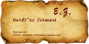 Belász Zotmund névjegykártya